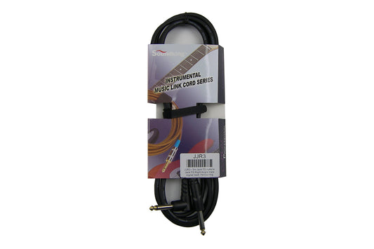 JJR3 - 3m Jack TS male to Jack TS Right Angle male signal lead