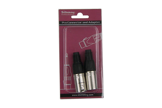 XLRM - Pair of XLR 3 pin male audio plugs