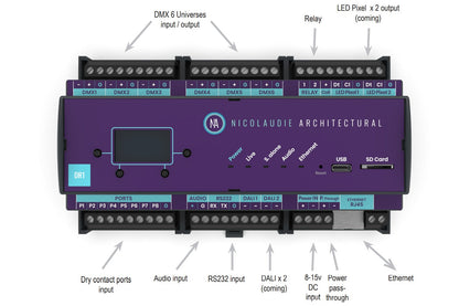 DINA-DR1LITE DIN Rail Mounted Lighting Controller