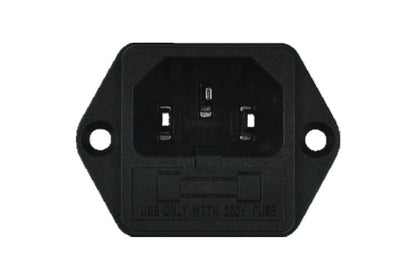 IEC Male Chassis Power Plug with Fuseholder