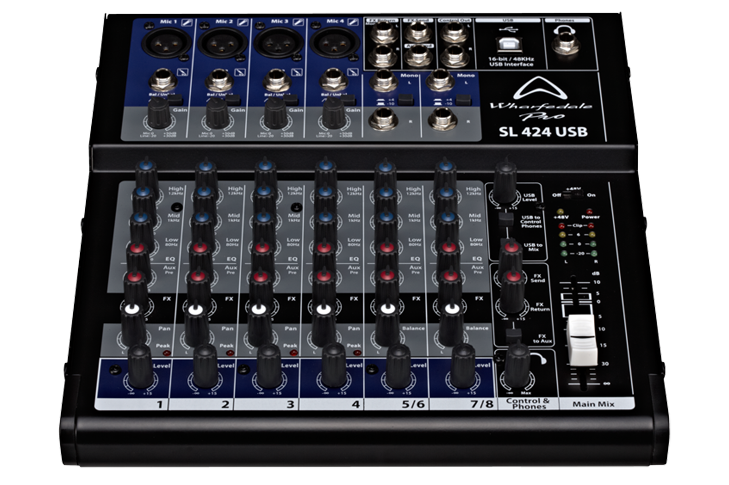 Wharfedale Pro SL424USB - 4 channel Mixing Console