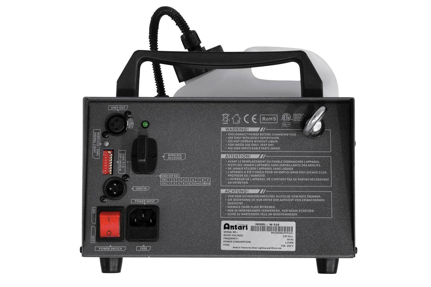 W510 - 1000W Fog Machine with Wireless Control