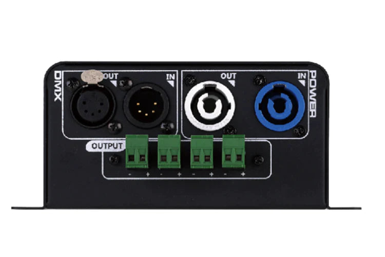 Driver4 - 4 Output UV LED Controller with DMX connectors view