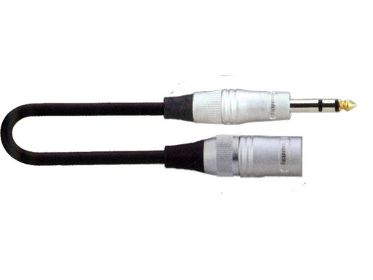 MCMJSL1 - XLR3-M to TS-M 6.35mm Jack Signal Lead (1m)