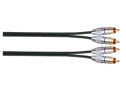 SRSRSL3 - 2 x RCA-M to 2 x RCA-M Heavy Duty Signal Lead (3m)